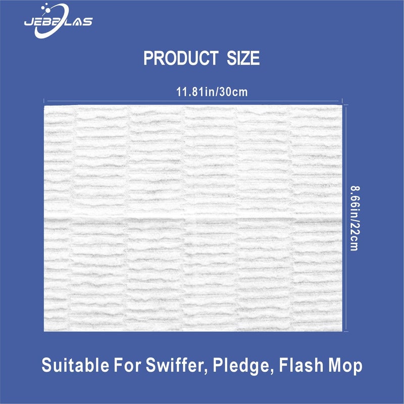 JEBBLAS Disposable Mop Cloth Dry Sweeping Pad for Flat Mop Sweeping Cloths Multi Surface Refills, 60 Pcs/Pack - Image 4